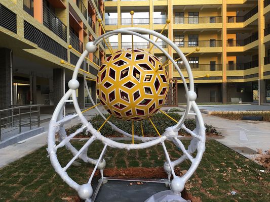 500 Mm Campus Decorative Metal Sculptures Hollow Metal Sphere Sculpture