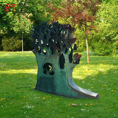 Garden Customized Green Tree Branch Shape Stainless Steel Statue New Design Outdoor Patio Yard Decoration