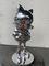 Silver Snake Electroplated Space Cat Sculpture By Hand Balloon Style