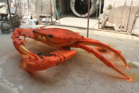 Abitudine animale dell'esposizione del museo della scultura di Marine Crab FRP da tracciare