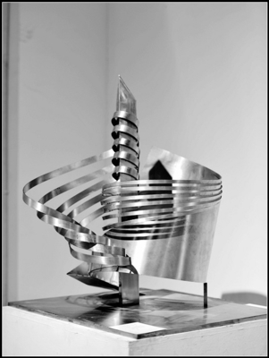 Spazio interno Abstract Scultura lucidatura Materiali in acciaio inossidabile