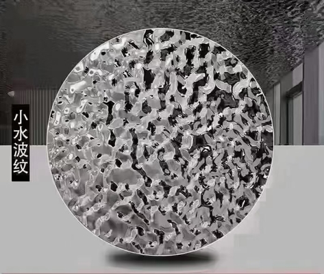 Illuminazione metallica Scultura in acciaio inossidabile per immagini Custom SS Piastra ondulata ad acqua