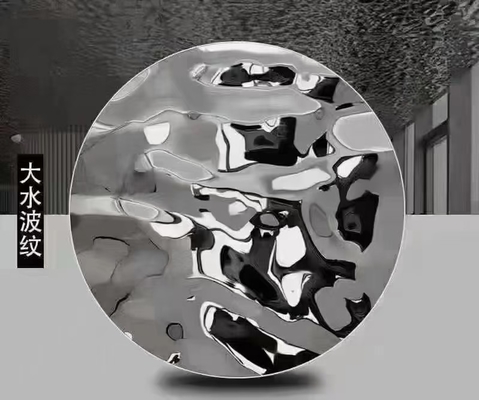 Scultura di illuminazione metallica personalizzata Piastra corrugata in acciaio inossidabile